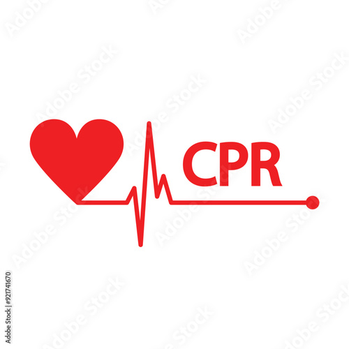 heart cpr medical icon vector design