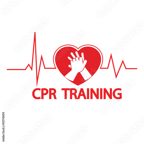 heart cpr medical icon vector design