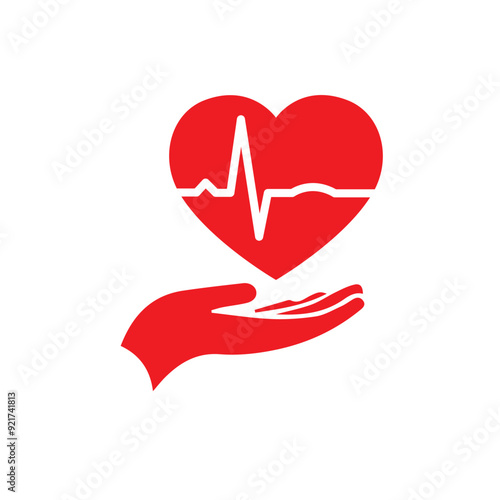 heart cpr medical icon vector design
