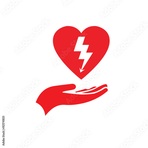 heart cpr medical icon vector design