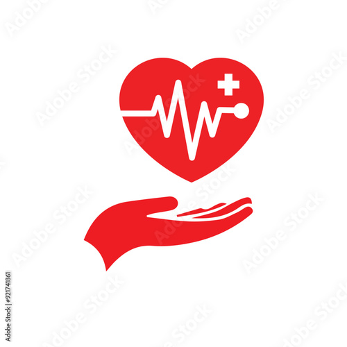 heart cpr medical icon vector design