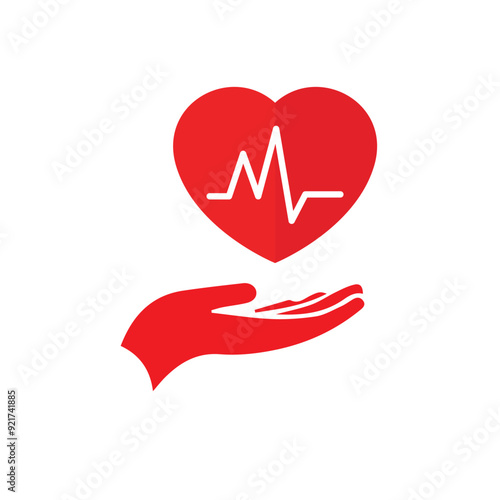 heart cpr medical icon vector design