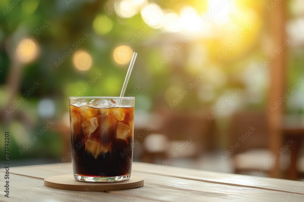 Drink on wooden table