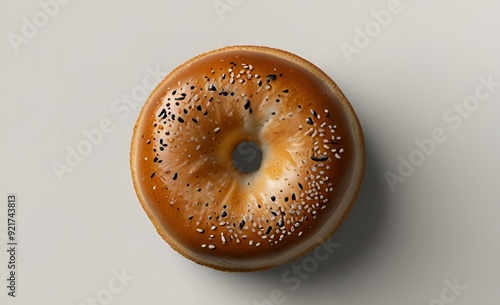chocolate donut. Sweet icing sugar food. Dessert colorful snack.

