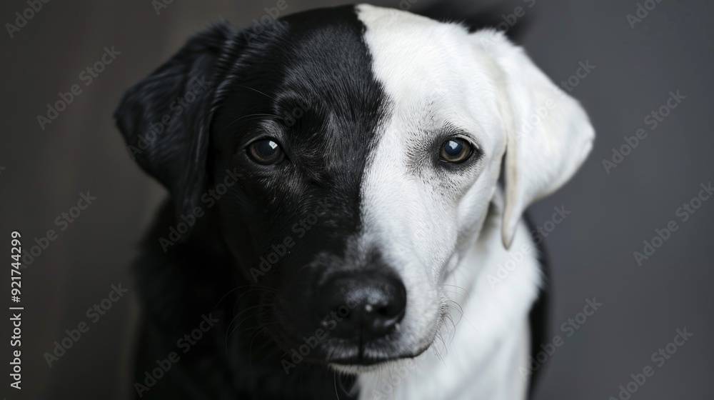 
two black and white dogs