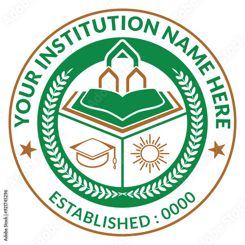 Islamic logo design template for school and organization