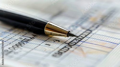 A detailed image of an open checkbook, ready to write a significant payment.