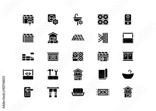 Glyph Home Improvement Icon Set