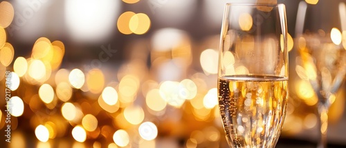 Wallpaper Mural Elegant champagne glass against a bokeh backdrop, ideal for celebrations, toasting, and festive moments. Torontodigital.ca