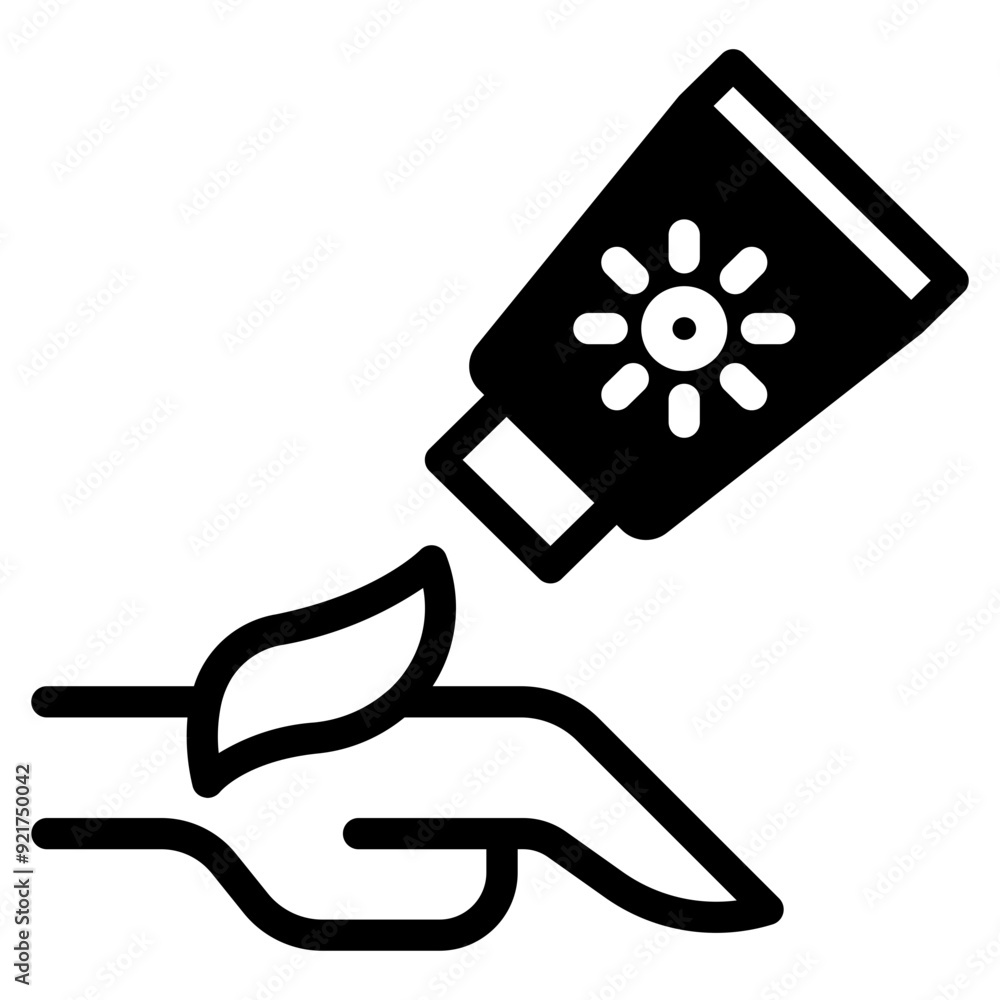 Sunscreen lotion icon Sunscreen lotion icon