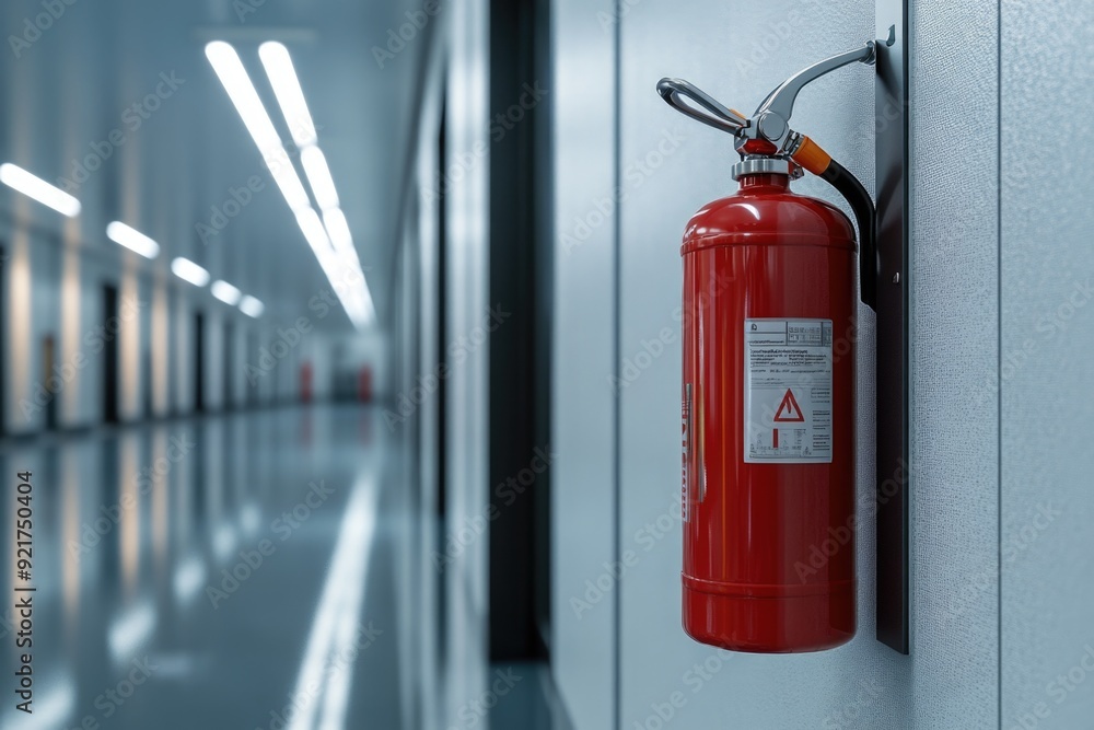 Fire Extinguisher on Wall Fire Extinguisher on Wall