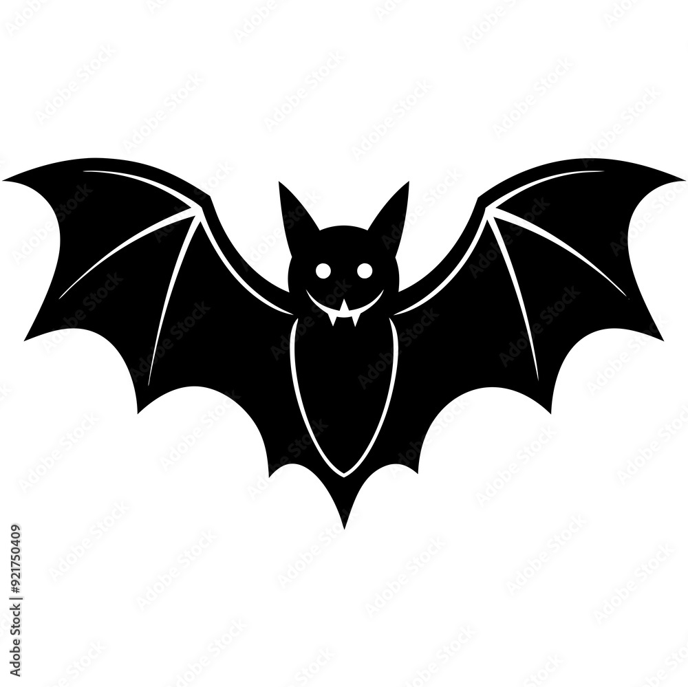 Bat full black Halloween silhouette vector art illustration
Bat full black Halloween silhouette vector art illustration