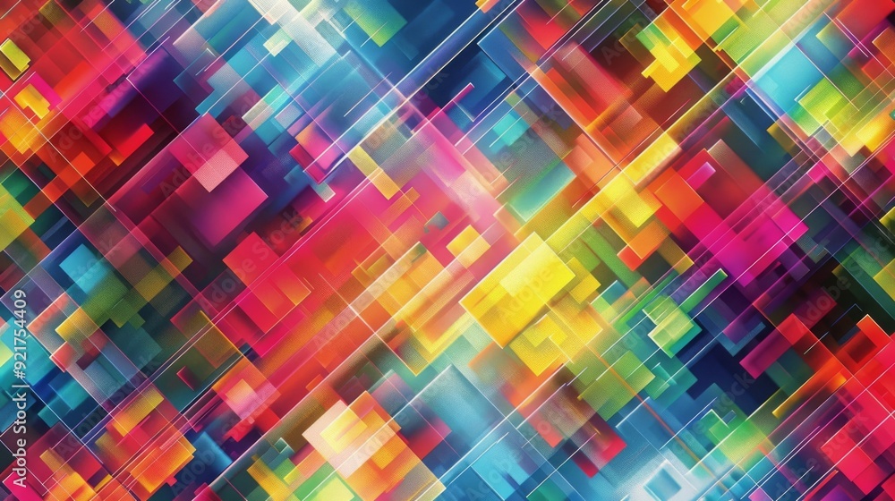 A vibrant abstract composition featuring colorful geometric shapes and patterns, evoking a sense of energy and creativity. A vibrant abstract composition featuring colorful geometric shapes and patterns, evoking a sense of energy and creativity.