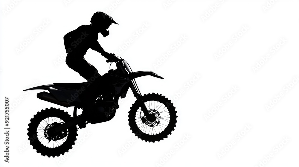 Fototapeta premium Man performing stunt on dirt bike