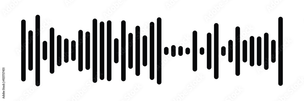 Music player sound bar. Audio speech spectrum noise collection. Sound waves of voice. Record interface. Equalizer icons with soundwave line isolated on white background in eps 10. Music player sound bar. Audio speech spectrum noise collection. Sound waves of voice. Record interface. Equalizer icons with soundwave line isolated on white background in eps 10.