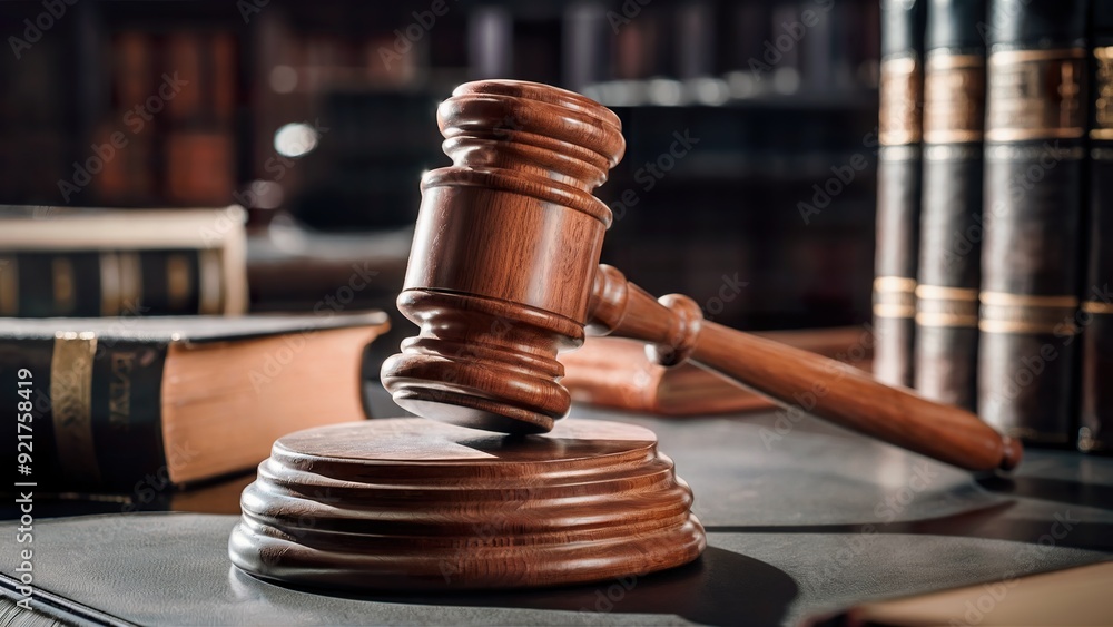 A polished wooden judge's gavel, symbolizing the scales of justice A polished wooden judge's gavel, symbolizing the scales of justice