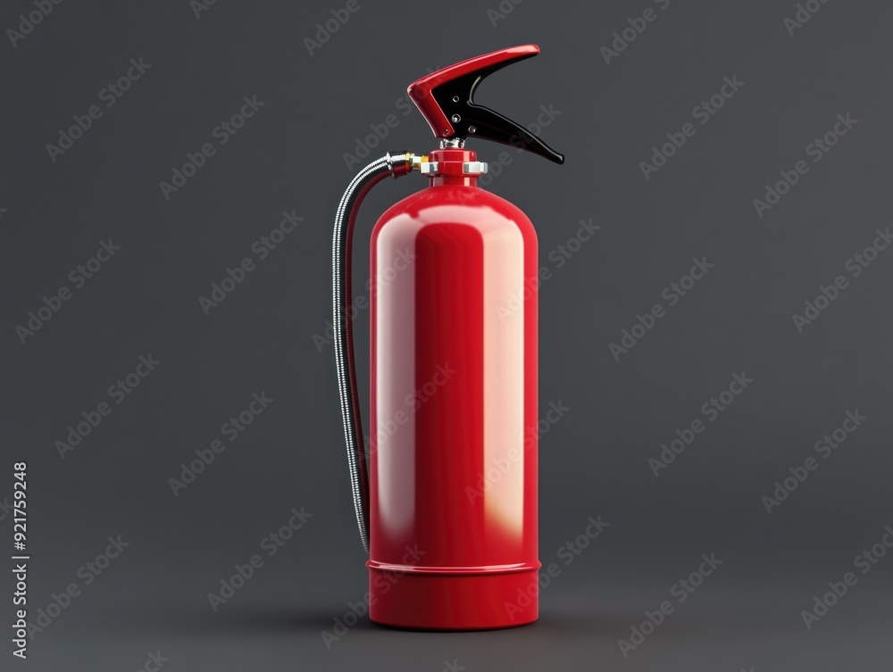 Obraz premium Fire Extinguisher Gray Background