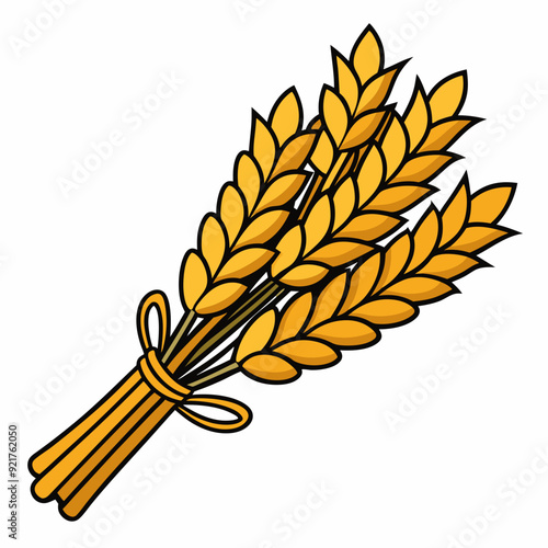 Wheat sheaves art vector illustrator