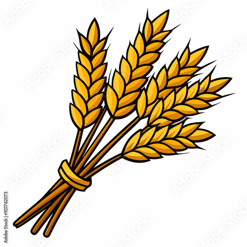 Wheat sheaves art vector illustrator