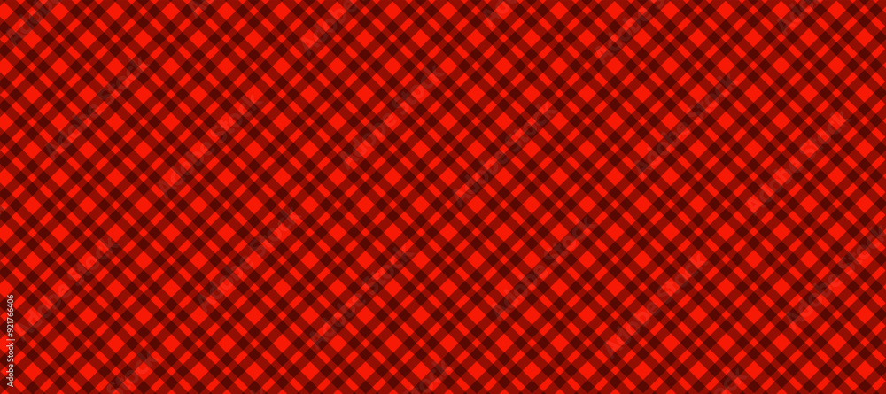 Diagonal black plaid in the red background Diagonal black plaid in the red background