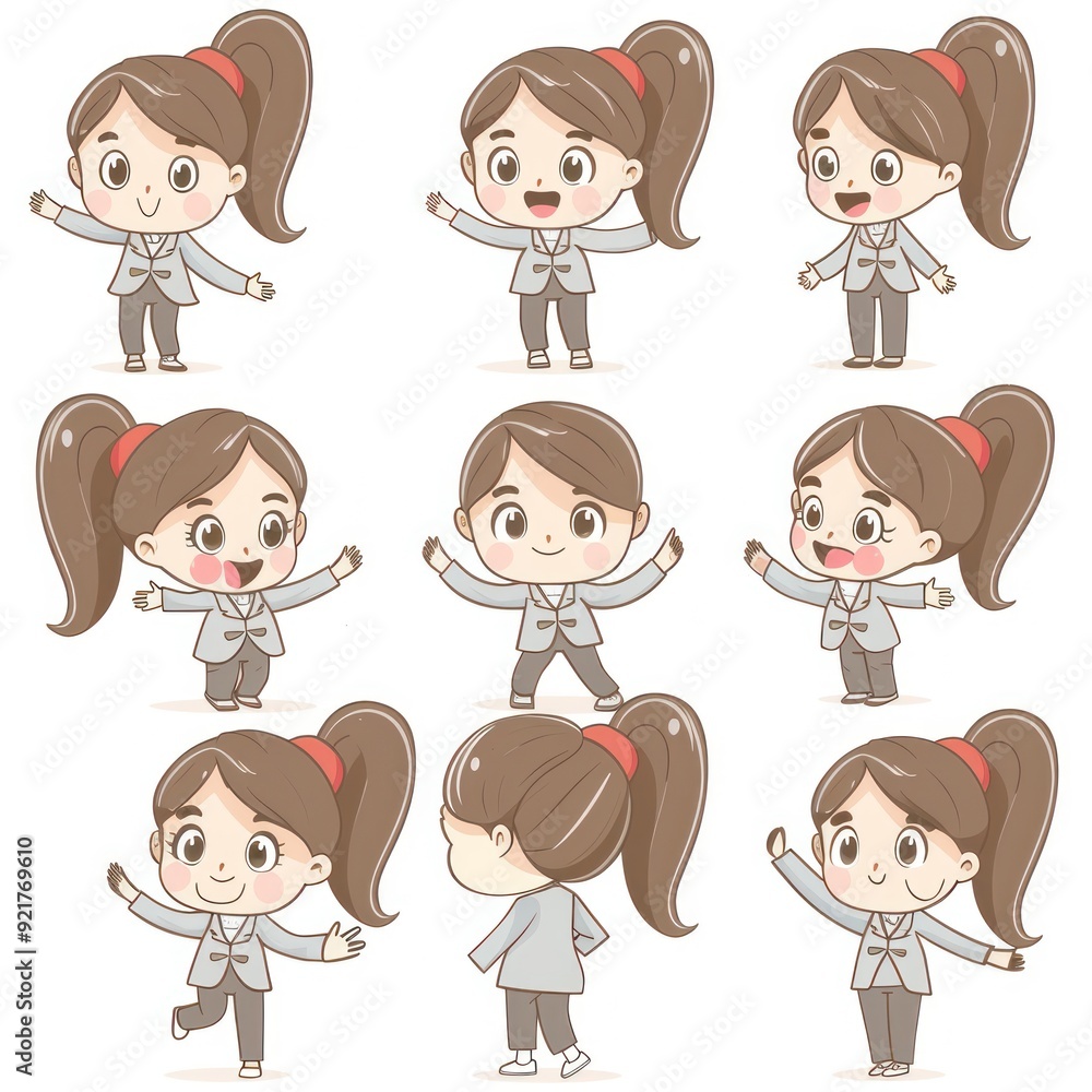 A collection of animated characters showing various joyful expressions and poses. A collection of animated characters showing various joyful expressions and poses.