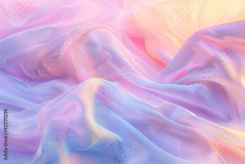 An abstract background with a computer-generated orange and pink flower, blending into fluid, liquid-like shapes composed of delicate lines