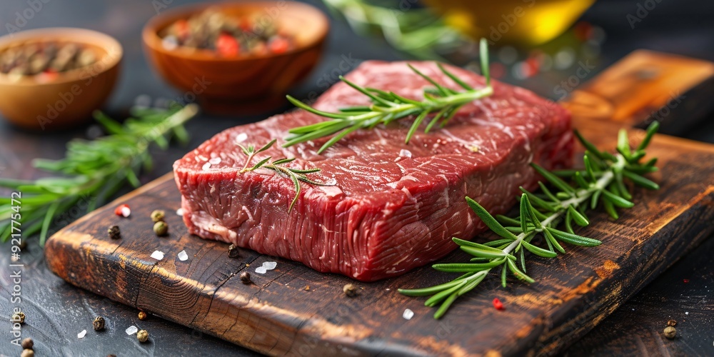 Fresh and unprocessed beef hindquarter cut. Fresh and unprocessed beef hindquarter cut.