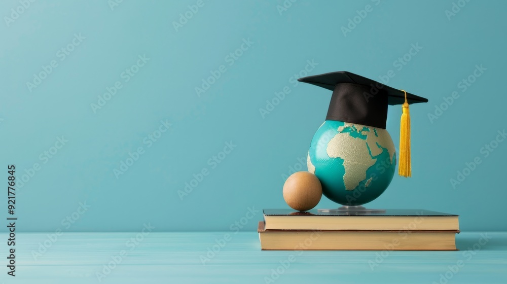 Educational tools and resources enhancing teaching of information and abilities, with copy space and deep depth of field for all objects.