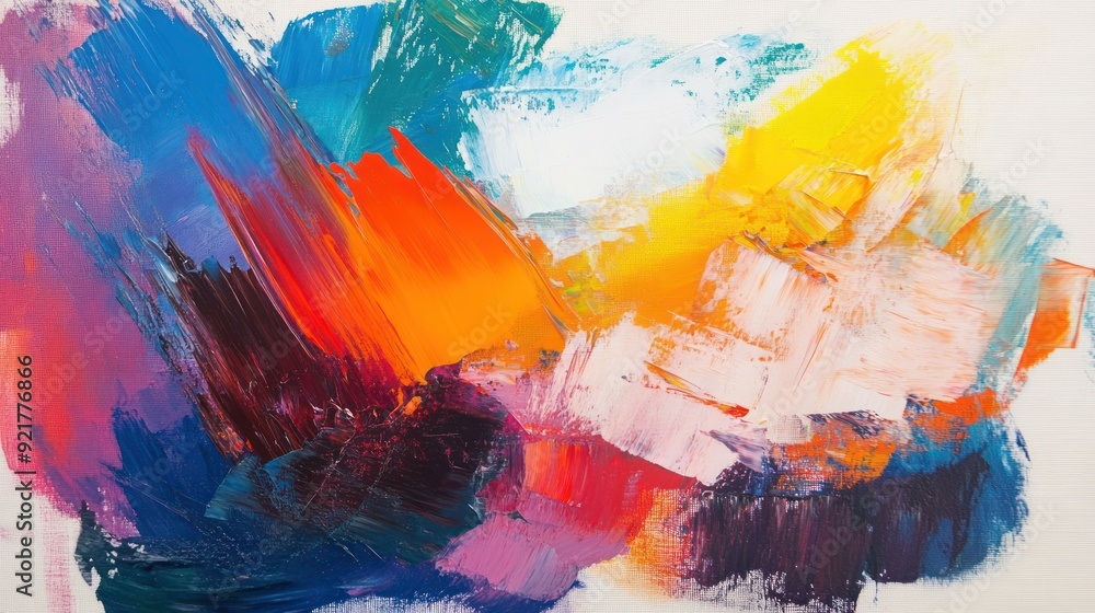 Abstract Painting with Vivid Colors Abstract Painting with Vivid Colors