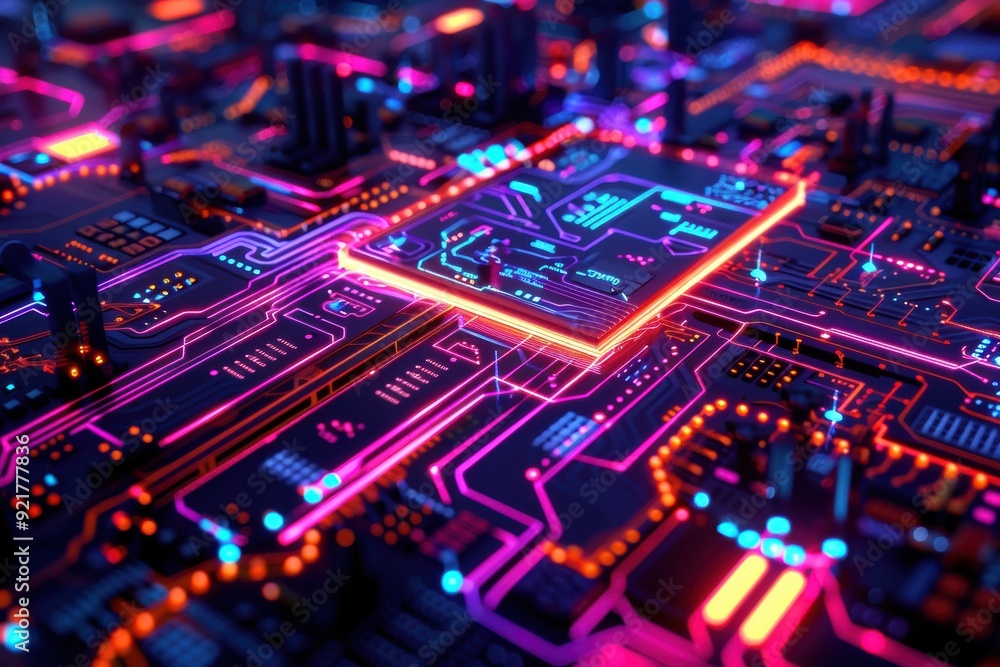 A futuristic scene features neon blue glowing cubes and lines, blending into an abstract background that highlights the cutting-edge aesthetics of modern technology. A futuristic scene features neon blue glowing cubes and lines, blending into an abstract background that highlights the cutting-edge aesthetics of modern technology.