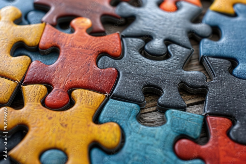 Interlocking puzzle pieces as a metaphor for teamwork and unity, highlighting the importance of collaboration Interlocking puzzle pieces as a metaphor for teamwork and unity, highlighting the importance of collaboration