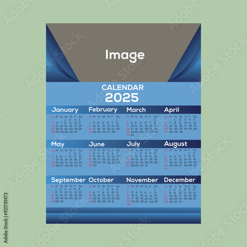Obraz na płótnie New Calender Design 2025 tabel business Calender corporate vactor 2025 Template business office design w salonie