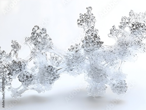 Captivating Crystalline Structures of Succinic Acid Intricate Molecular Formations Glimmering in Shades of Scientific Elegance photo