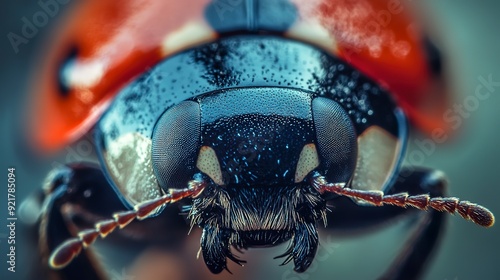 close-up macro photo of ladybug