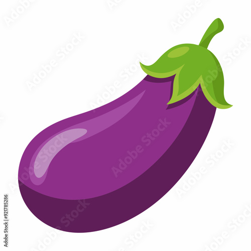 A simple eggplant art vector illustration
