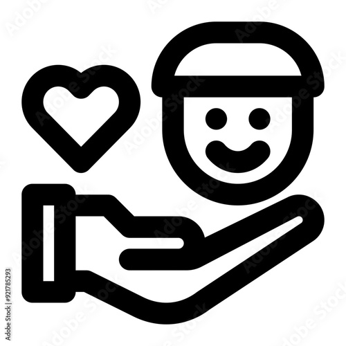 customer relationship, customer care, customer loyalty, customer experience, customer service, crm, love, loyal customer outline icon