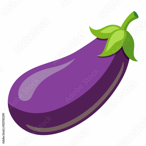 A simple eggplant art vector illustration