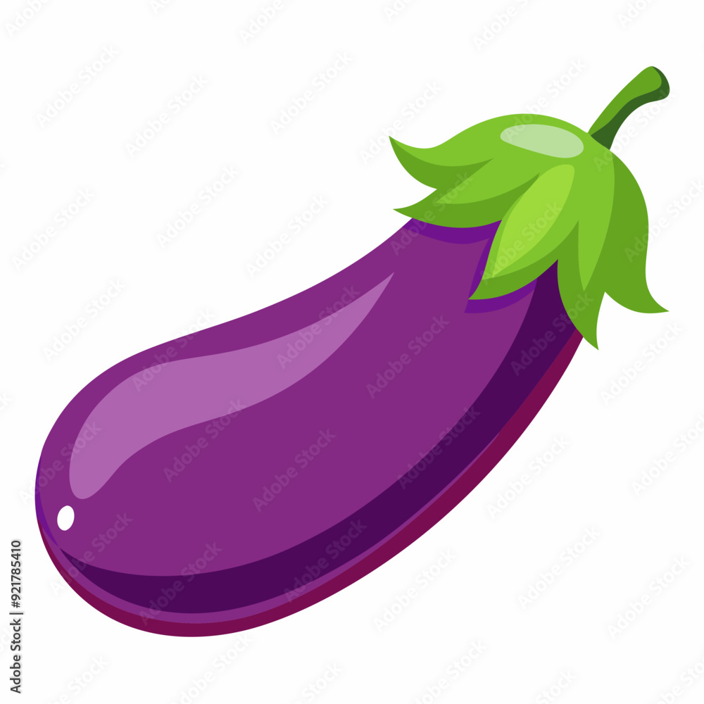 A simple eggplant art vector illustration