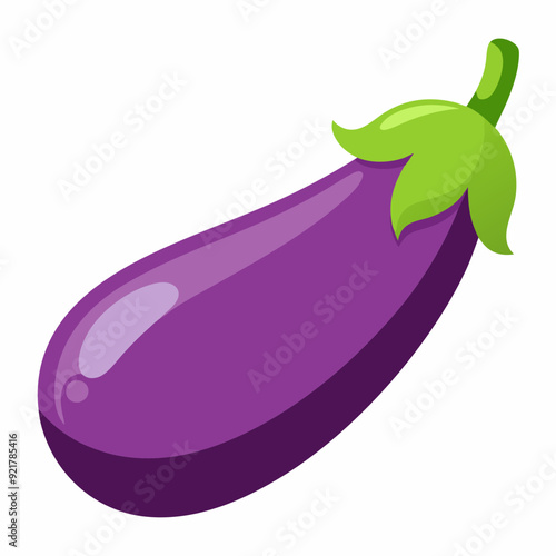A simple eggplant art vector illustration