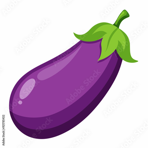A simple eggplant art vector illustration