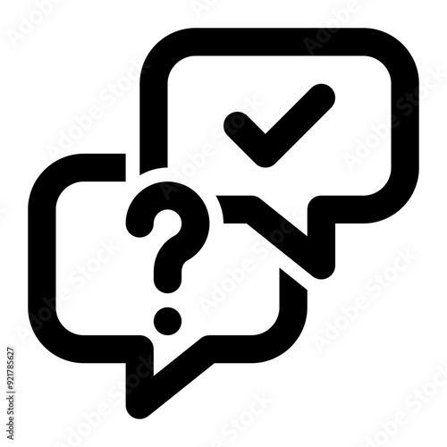 question and answer, qa, question, answer, faq, q&a outline icon