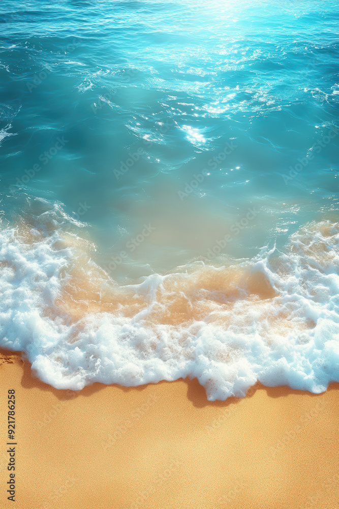 Serene Seaside Banner with Sand Serene Seaside Banner with Sand