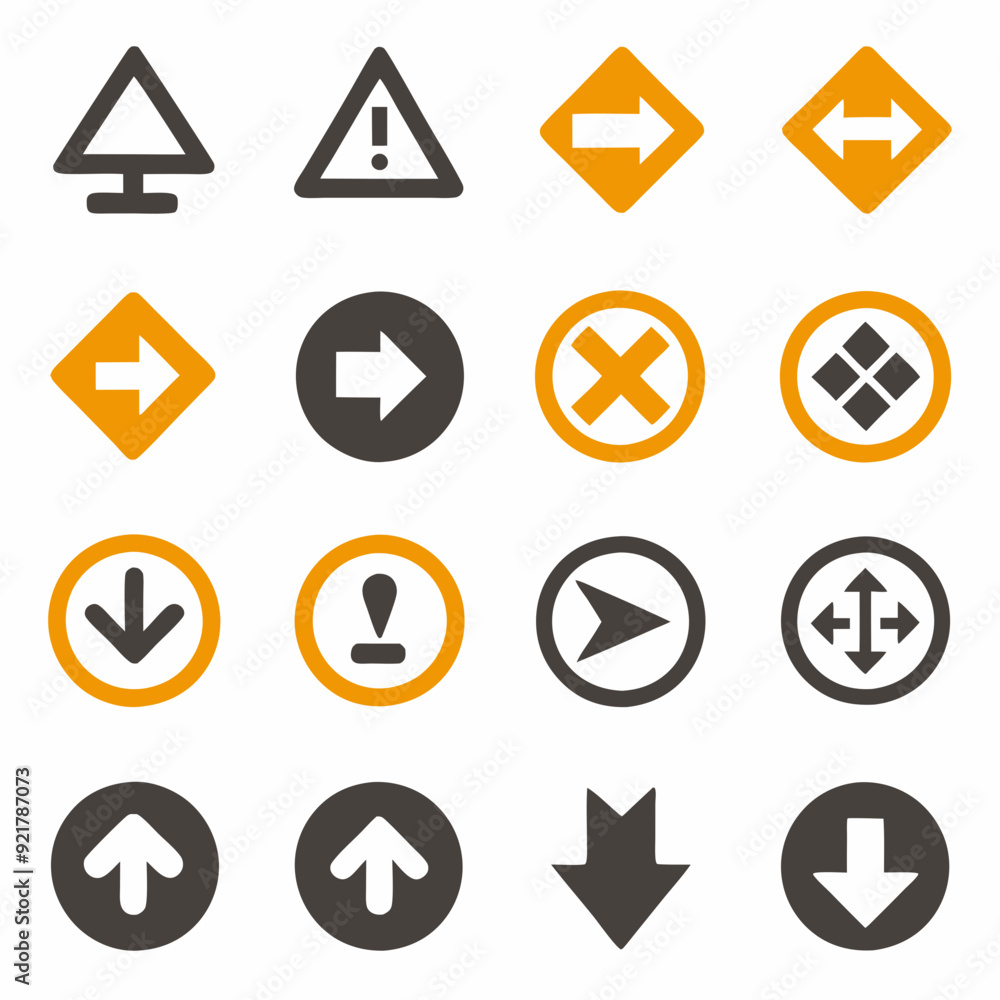 Realistic icon set isolated on a white background Realistic icon set isolated on a white background