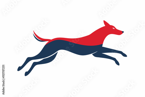 Cute Jumping Dog Vector Illustration