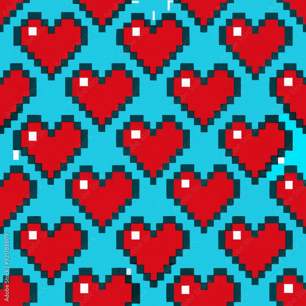 Pixel hearts