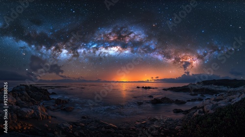 Milky Way Over the Ocean.