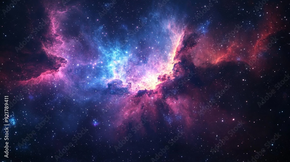Cosmic Nebula with Stars. Cosmic Nebula with Stars.