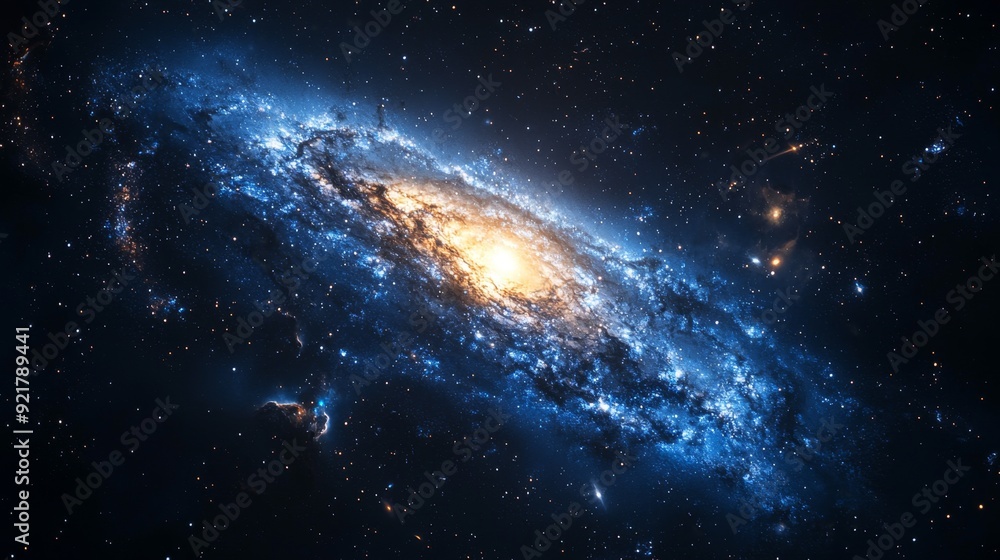 Naklejka premium Spiral Galaxy in Deep Space.