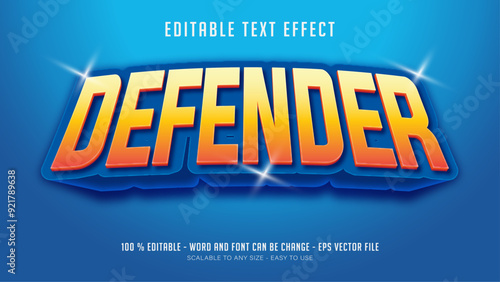 Foto defender editable text effect