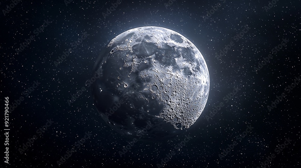 Moon in the Night Sky. Moon in the Night Sky.